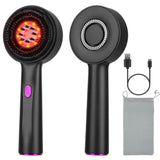 3 In 1 Red Light Scalp Massager Brush Cordless Hair Oil Applicator Massage Comb With 3 Modes Rechargeable IPX7 Waterproof