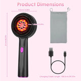 3 In 1 Red Light Scalp Massager Brush Cordless Hair Oil Applicator Massage Comb With 3 Modes Rechargeable IPX7 Waterproof