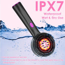 3 In 1 Red Light Scalp Massager Brush Cordless Hair Oil Applicator Massage Comb With 3 Modes Rechargeable IPX7 Waterproof