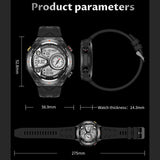 SENBONO GPS Smart Watch Men 1.45'' HD Screen Built-In GPS Altimeter Barometer Compass AI Voice Compatible With Android & IPhone