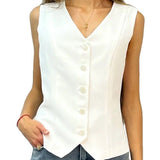 Outer Wear Button Solid Color European And American Breathable Top