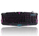 J10 tricolor backlight wired gaming keyboard set colorful luminous gaming mouse keyboard Russian keyboard