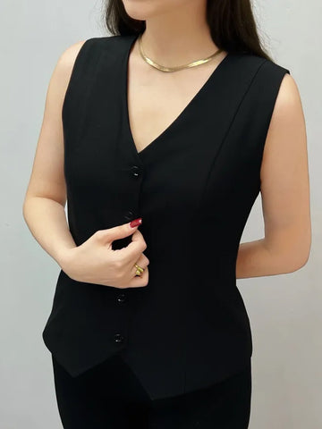 Outer Wear Button Solid Color European And American Breathable Top