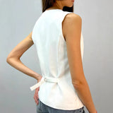 Outer Wear Button Solid Color European And American Breathable Top
