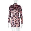 Fashionable Elegant Women's Printed Leopard Print Sexy Tight Hip Skirt