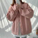 Women's Retro Workwear Loose All-match Simple Baseball Uniform