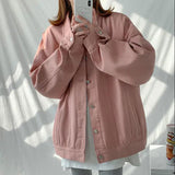Women's Retro Workwear Loose All-match Simple Baseball Uniform