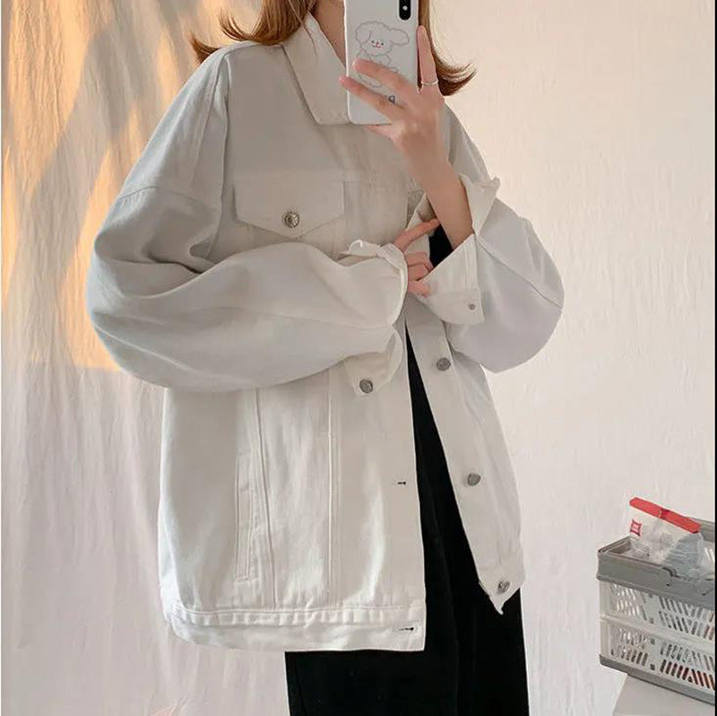 Women's Retro Workwear Loose All-match Simple Baseball Uniform