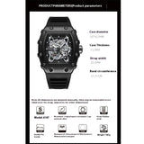 Large Dial Luminous Barrel-shaped Men's Watch